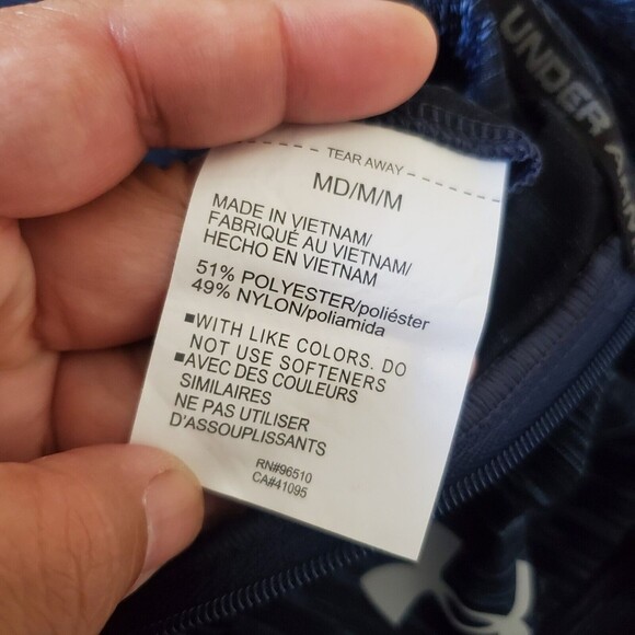 Under Armour Seamless 1/4 Zip Long Sleeve Shirt 1347752 Sz M Blue Heat Gear - Picture 4 of 14